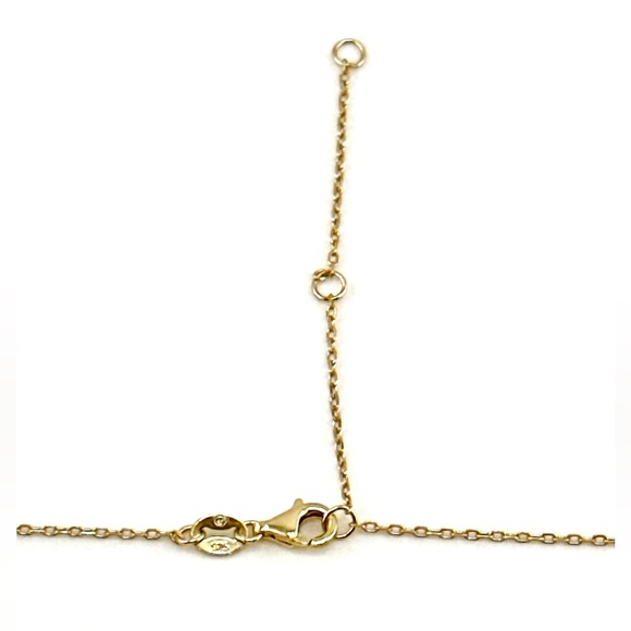 18K Gold Plated over 925 Sterling Silver Blue Opal Necklace - Picture 6 of 8